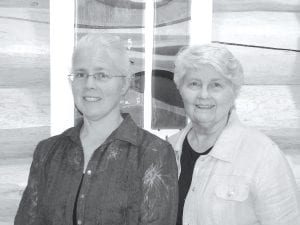 Nancy Hemstad Seaton and Betty Hemstad at the opening reception for their show—Wings, Water and Wildflowers—at the Johnson Heritage Post Art Gallery on October 1. Stop by and see their work. Nancy uses a unique technique of watercolor on vellum. Also on display are some beautiful fused glass pieces. Betty is an author and photographer and specializes in macro (close-up) shots of flowers and bugs. Her work is familiar to many through her book Wildflowers of the Boundary Waters - Hiking Through the Seasons. The show runs through October 16. Johnson Heritage Post hours are Wednesday – Saturday 10 a.m. – 4 p.m. and Sunday 1 – 4 p.m.