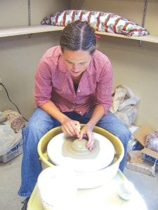 About a dozen people turned out a couple of Sundays ago to make bowls for the upcoming Cook County Food Shelf “Empty Bowls” fundraiser that will be held November 10 at the First Congregational Church. Because most of the people were novices, Joan Farnam and Ann Ward (pictured here) gave instructions and demonstrated proper bowl making technique.