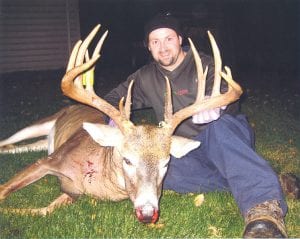 Right: Alan took this 300-pound buck during the opening weekend of the Canadian bow hunting season only one week after he bagged the moose.