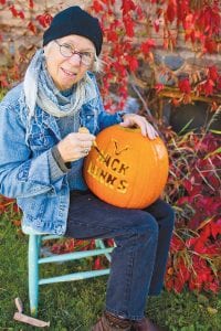 The pumpkins were carved by local artist Betsy Bowen, with help from Noah Prinsen and Lucy Kreusel. Bowen said the logo pumpkin, which had to be carved exactly to Jack Link’s specifications, was prob- ably the hardest jack-o-lantern to make.