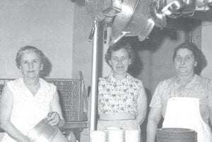 Pictured in the photo above from the Cook County Historical Society are school cooks Selma Blackwell, Mary Ridgeway and Mable Lindskog.