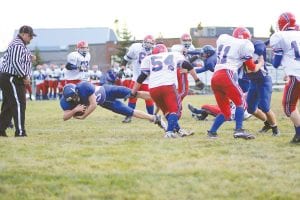 After breaking several tackles Peter Warren dove into the endzone to score a touchdown against recent foe Chisholm. Warren scored two touchdowns against Mesabi East in the Vikings' last win. The Vikings face Deer River this Saturday, October 29 in the Section 7A playoffs.