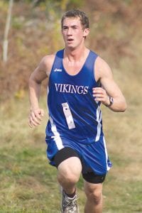 Left: Drew Christiansen ran his best 5K of the year at the Proctor Invitational. Drew ran 21:14 for the 3.1-mile event. Above left: Nate Carlson has made great strides as a cross-country runner this year. The freshman ran a lifetime best 21:14 at the Proctor Invitational. Above right: Owen Cruikshank kept a steady pace and ran 24:35 at the Proctor Invitational.