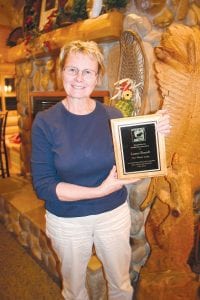 Luana Brandt, owner of Nor’wester Lodge, was honored by the Gunflint Trail Association for many years of service to the organization.