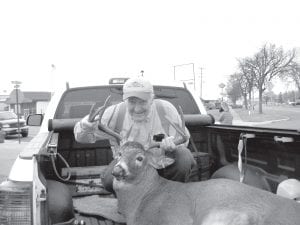 Buck’s Big Buck Contest is in full swing. The parking lot is busy, with orangeclad hunters bringing in their bucks to be measured and weighed. Prizes in the contest include a new rifle for the largest deer by dressed weight. Half of the prize money (from entry fees) goes to the largest antler spread and the other half of the prize money is given out in a drawing of all hunters entered. The contest started at the opening of rifle deer season and runs until November 20. Leading on Wednesday, November 9 in the largest antler spread category is Frankie Rabold of Grand Marais with this nice looking buck with a 23-inch antler spread.