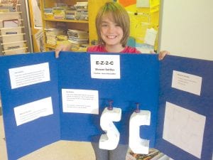 Student inventor Jessica MacCudden came up with great idea—specially shaped bottles, “S” for shampoo; “C” for conditioner. No more mixing them up in the shower!