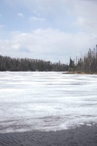 File photo/ Laurie Johnson The DNR is reminding people to stay off ponds and streams and other bodies of water until they are sure they are frozen solid—with ice at least 4 inches thick.