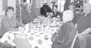 The Grand Marais Senior Center helped Renette Pearse celebrate her 65th birthday on Friday, November 18. (L-R) Renette Pearse, Buddy Skinner, Dan Kehoe, Joyce Hagen, Tom Hedstrom and Gladys Anderson.