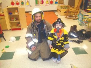 Early Childhood Family Education offers a lot of opportunities for kids, including a great assortment of “make-believe” clothing. When the Grand Marais Fire Department visited ECFE during Fire Prevention Week last October, little Lauren Berglund decided to don the ECFE firefighter gear. Grand Marais Fire Chief Ben Silence was surprised to see the tiny firefighter. He laughed, “ECFE has enough gear for an entire little fire department!” If you would like information about ECFE offerings, visit www.cookcountyschools.org/cookcounty/cmed or call (218) 387-2000.