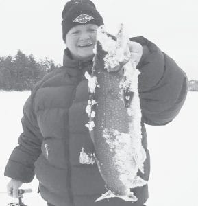 Publishers Hal and Deidre Kettunen had a great fishing experience on opening weekend. While fishing on West Bearskin Lake on Saturday, January 14, Deidre Kettunen was carefully reeling in the trout while Hal Kettunen waited to help. When Hal pulled the jig out of the fish’s mouth, it plopped back down the hole. Hal, without even thinking, reached into the hole and amazingly retrieved the fish! If you don’t believe this fish tale, there is a video to prove it! It was a wonderful meal.