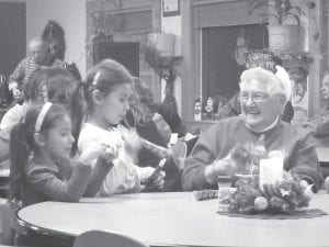 The Grand Portage Elders enjoyed a wonderful New Year’s Eve celebration. Bernice LeGarde is pictured celebrating with her granddaughters. The Elders are now looking forward to a mini powwow on Wednesday, February 8.