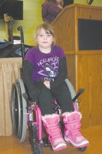 Snowarama gives participants the chance to get to know some of the kids and families who are helped by Easter Seals, such as 8-year-old Amy Rybar of Thunder Bay, who helped with prize drawings.