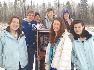 The Knowledge Bowl varsity season has begun. Finishing well in the first meet at Mountain Iron were (L-R) Mara MacDonell, Ben Seaton, Will Seaton, Sean MacDonell, Audrey Summers, Joey Chmelik, and Sarah Larsen.