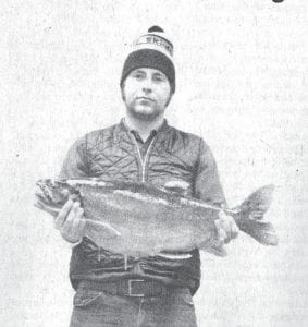 the February 20, 1975 edition of the Cook County News-Herald. He was lauded for landing this 17-pound, 2-ounce lake trout “with little difficulty.” Thanks to Gary Brumberg of Silver Bay, who unearthed this old paper at his cabin in Cook County and brought this in to the News-Herald office. Brumberg was formerly the Grand Marais city clerk and then the business manager for Cook County Independent School District 166.