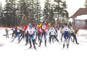 It took a lot of work to get the Pincushion cross country ski trails in shape for the 2012 Sawtooth International Ski Race, but the effort was worth it as the skiers enjoyed a great day of racing. Here is the start of the Freestyle race. Some skiers entered both the Classic and Freestyle events while others chose to ski in just one event.