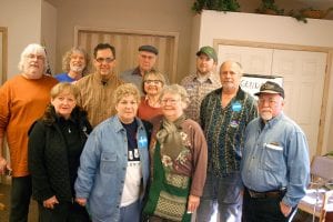 The following people were elected as delegates and alternates to the DFL district and state conventions: (L-R, front) Barb Dvorak, Pat Campanaro, Christine Kraus, Jerry Hiniker, Frank Dvorak. (L-R, back) Stan Tull, Denny Fitzpatrick, Bill Hansen, MaryAnn Atwood, Larry Caven and Anton Moody.