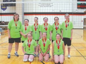 An ambitious group of young women are ready to play volleyball at the Star of the North Games in Rochester this spring. They are hosting several fundraisers to get there. Pictured here is last year’s Star of the North 14 & under team with their second place medals (L-R, front) Shae Morawitz, Jordyn Deschampe, Linden Sutton. (L-R, back) Coach Kelly Roberts, Trace McQuatters, Bethany Derscheid, Sara Carman, Alex Slanga, Emma Kroska.