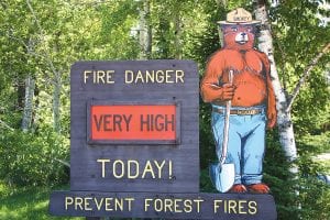 Although fire restrictions had not been enacted in Cook or Lake counties at press time, the Cook County News-Herald joins Minnesota Department of Natural Resources and U.S. Forest Service officials in urging Northlanders to think before doing any burning. Fire conditions may change quickly.