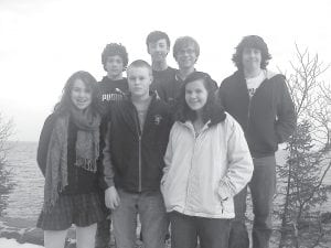 The Cook County Knowledge Bowl teams fared well at their latest competition. The Knowledge Bowl team members are (L-R, front) Mara MacDonell, Lars Scannell, Sarah Larsen. (L-R, back) Will Seaton, Sean MacDonell, Ben Seaton, Joey Chmelik.