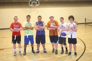 The Cook County tennis team has had some outdoor practice, but on Monday, April 9 they were forced indoors for drills. (L-R) Lars Scannell, David Bergstrom, Justin Goldstein, Jamie Wick, Pete Summers, Will Seaton. The team had its first scheduled match on Thursday, April 12 against Duluth Denfeld in Duluth. The first home match is Thursday, April 26, 4:00 p.m. The Vikings take on a tough Duluth East boys’ tennis team on our home courts.