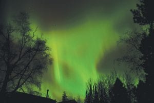 David Johnson of Grand Marais was one of the lucky folks who was awake when the Northern Lights—Aurora Borealis—lit up the night sky on April 24. David took this picture near Grand Marais at 1:30 a.m.