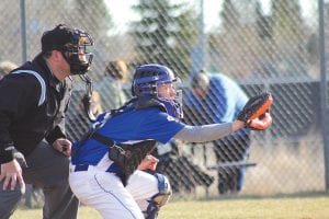 When Alex Murray isn’t goaltending in hockey he is catching in baseball. Quick and sure handed, Murray also has a good arm and is one of the leading hitters for the Vikings. Murray also pitches for the Vikings.