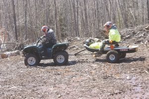 The Advanced ATV Safety for Emergency Responders course had a classroom portion, which covered all sorts of scenarios and tips for safe riding. Participants then had practical experience driving uphill and down, traversing side hills, climbing embankments, and for Search and Rescue, transporting a patient.
