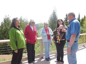 Grand Portage Elders have enjoyed powwows and traveling the county in recent weeks. The Elders enjoyed the dedication of the Mount Josephine Wayside Rest on Friday, May 18. They also enjoyed meeting Grand Portage Reservation Tribal Council Treasurer April McCormick’s baby boy.