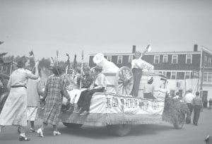 This photo seemed doubly appropriate. Cook County just finished its “Move It” promotion, encouraging healthy living. This parade float has the healthy theme of caring for your teeth with lots of milk and tooth brushing. It is also timely because it is a 4th of July float, circa 1938. Will we see similar floats on July 4, 2012 in Tofte or Grand Marais?