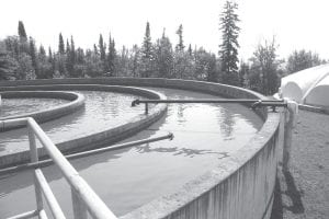 A lot of water ran through the large holding tanks at the Grand Marais Public Utilities Commission wastewater plant during the big rainstorm on June 20. The plant usually deals with 300 gallons a minute, but that day the plant had to deal with 2,000 gallons a minute. There was no damage to the plant.