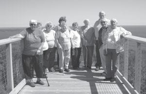 A stop on the Grand Marais Senior Center’s June 25 “Mystery Trip.” Along for the ride were (L-R) Linda Johnson, Esther Sorlie, Shirley Ellquist, Judy Swanson (peeking from behind), Cathy Borka, Brenda Schoepflin, Sherrie Lindskog, Betty Larsen, Tom Hedstrom, Warren Anderson and Betty Wilson. (Not pictured - Kristen Anderson, driver and tour guide.)