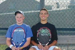 Above: Boys’ 16 Singles Champion was Lars Scannell of Grand Marais (left) and Men’s Open Singles Champion was David Bergstrom of Grand Marais. Above right: Girls’ 14 Singles Champion was Annika Iverson of Mendota Heights. Right: Boys’ 12 Singles Champion was Joe Mairs of Edina Far right: Boys’ 14 Singles Champion was Pete Summers of Grand Marais.