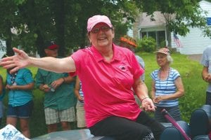 Superior National at Lutsen has 70 participants signed up for the Rally for the Cure Women’s 18-hole scramble on July 14 – 15. One of them is Nancy Hansen of Lutsen who was among several golfers promoting the event in the Tofte 4th of July parade.