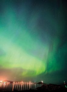 Grand Marais Recreation Park campers—and most of Cook County—were treated to a fantastic aurora borealis light show on Saturday, July 14. Jerry Colburn of White Bear Lake, a summer campground resident, took this lovely photo of the Northern Lights over Grand Marais. Colburn said he got up at 2 a.m. to see if the lights had appeared as predicted. This shot was taken at 2:45 a.m. shortly before the bright colored streaks faded from the sky.