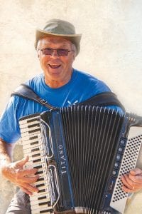 Adding to the fun was music from Jerry Thilmay on accordion.