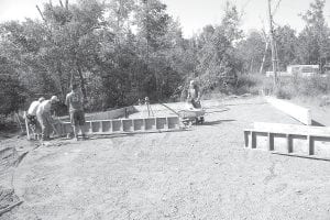 Work continues on the outdoor recreation facilities at Birch Grove Community Center to hopefully have the new ice rink and warming house in place when school starts in September.