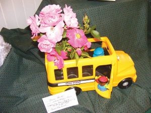 Right: A tribute to Rosa Parks by Carol Markwell using William Baffin roses. The idea came from Markwell’s 10-yearold granddaughter, Grace Legato.