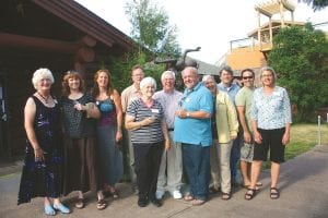 The latest exhibit at the Johnson Heritage Post in downtown Grand Marais is filled with vivid three-dimensional offerings in bronze, marble, steel, wood, ceramic, copper, porcelain, glass and brass. The community was thrilled to meet the artists at the exhibit opening at the Johnson Heritage Post on Friday, July 20. Most of the artists were available for a photo next to the Paul Granlund sculpture in front of the gallery. (L-R) Cynthia Markle, Paula Jensen, Pam Smith, Duane Mickelson (behind), Miriam Seim, Richards Poey, Judd Nelson, Lee Ross, Dan Ross, Craig Snyder, Kate Christopher.