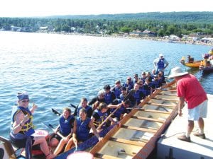 The winning team—Quetico-Superior—was coached by Jim Shinners of Grand Marais. They looked pretty confident as they prepared for the next heat. They completed the 0.5-kilometer race in 2:09.7 in the first heat and 2:13.2 in the second.