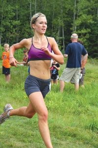 Sarissa Falk has had a great summer of training for cross country, evidenced here by her second place in the Women’s division of the Fisherman’s Picnic 5-mile trail run.