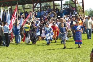 The Grand Portage Traditional Powwow was held Friday – Sunday, August 10 – 12. There was a record number of dancers and drummers. Thirty-nine drum groups shared their song and nearly 500 dancers were registered. The Grand Portage Stonebridge Singers were the host drum and they played during Grand Entry on Saturday, August 11 when the Grand Portage Legion Honor Guard made their first appearance as flag carriers at Powwow. More photos and results from Rendezvous Days events are inside.