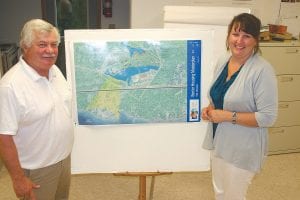 Dick Grabko of Community Fundraising Solutions and Jody Anderson, an architect from Duluth, presented a preliminary map of where 10 cottages are proposed to be built in Tofte and made available for seniors to rent as a way to keep seniors in the area after they are unable to care for their houses. Grabko and Anderson were at the Tofte fire hall on Tuesday, August 21 and will be back on Thursday, August 30 to meet with the public and Tofte Township board with an updated map and ask for more input.