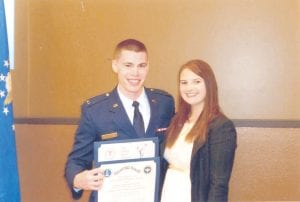 2nd Lt. Ian Sylvester earned the Distinguished Graduate Award during missile training at Vandenberg Air Force Base in California. The lieutenant is pictured with his wife Colleen.