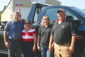 The Cook County Towing folks you may meet by accident (L-R) Jay and Lisa Mesenbring and Pam and Paul James.