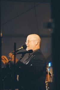 Larry Groce of Mountain Stage kept the audience entertained between songs. The Thursday and Friday concerts will be broadcast later this year.