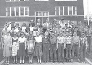 The family of Lee Dreyer shared this photo of Mr. Dreyer’s class at the old Grand Marais school in the 1953 - 1954 school year. Mr. Dreyer’s brother-in-law Gordon Ose was the superintendent of schools at that time. (L-R, front) Eloise Odean, Alvina Johnson, Rollie Scott, Susan Toftey, Paulette Lehto, Walter Schulte, Marvin Rude, Bruce Wishcop, Richard Hill, Bruce Bockovich, Glenn Jacobsen. (L-R, second row) Bonnie Wonser, Carla Drouillard, Roberta Zimmerman, Rose Marie Congleton, Nancy Jackson, George Springer, Lyle Phillips, Homer Johnson, Stuart Peterson, Gerald Linnell, Donald Schliep, Larry Ryden. (L-R, third row) Joanne Shroyer, Roberta Johnson, Carole Noyes, Janice Toftey, Judy Almlie, Leland Rasmussen, Teddy Backlund, Dickie Coash, Bruce Leng, Ronnie Rindahl. (LR, back row) Sharon Moe, Virginia Anderson, Mr. Dreyer, Karen Haavisto, Stanton Ose, Robert Lund.