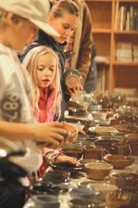 Part of the fun of Empty Bowls, besides knowing that donations are benefiting the Cook County Food Shelf, is picking out a beautiful bowl in which to enjoy your soup and then taking it home.