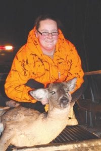 On the last hour of the last day of deer rifle season, Sunday, November 18, Michele Silence of Grand Marais got her deer. Not a Big Buck Contest entry, but pretty good for her first hunting season ever.