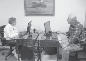 The Cook County Senior Center is the place to stay connected—in person and online! Nona Smith and Bill Shaffer check out the two newest computers at the center.