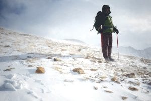 Before heading to Alaska, Lonnie Dupre spent a couple of weeks getting acclimated to altitude in Colorado. Here, just above Loveland Pass, Lonnie stands at 13,000 feet. He said he had a “thin air headache” and suffered lots of wheezing. Lonnnie will soon attempt to climb to the top of North America, Mount Denali’s 20,320-foot peak, where the air is even more rare.